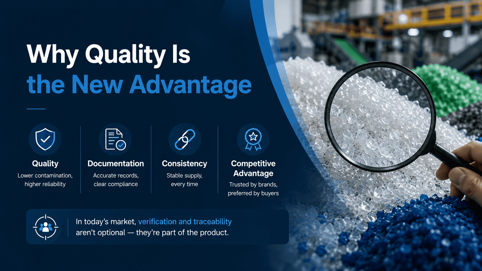 "Why Quality Is the New Advantage" infographic