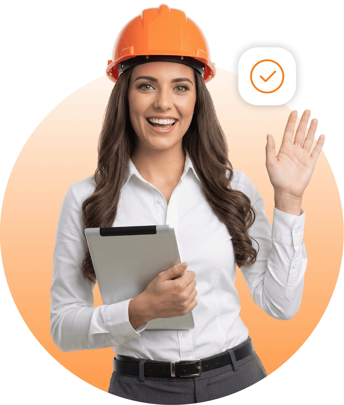 Plataforma GAP Sistemas exibida em desktop, tablet e celular, com duas pessoas usando capacetes, ilustrando a gestão SSMA digital e a segurança do trabalho.