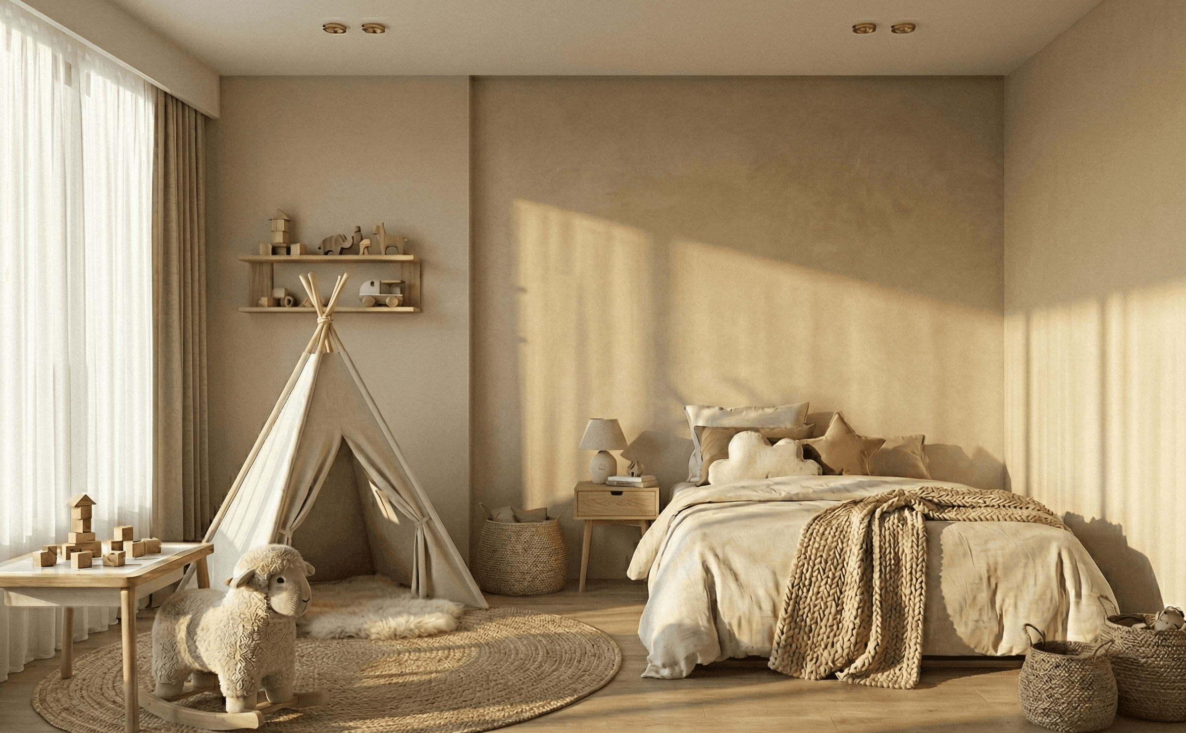 white mattress beside sectional sofa