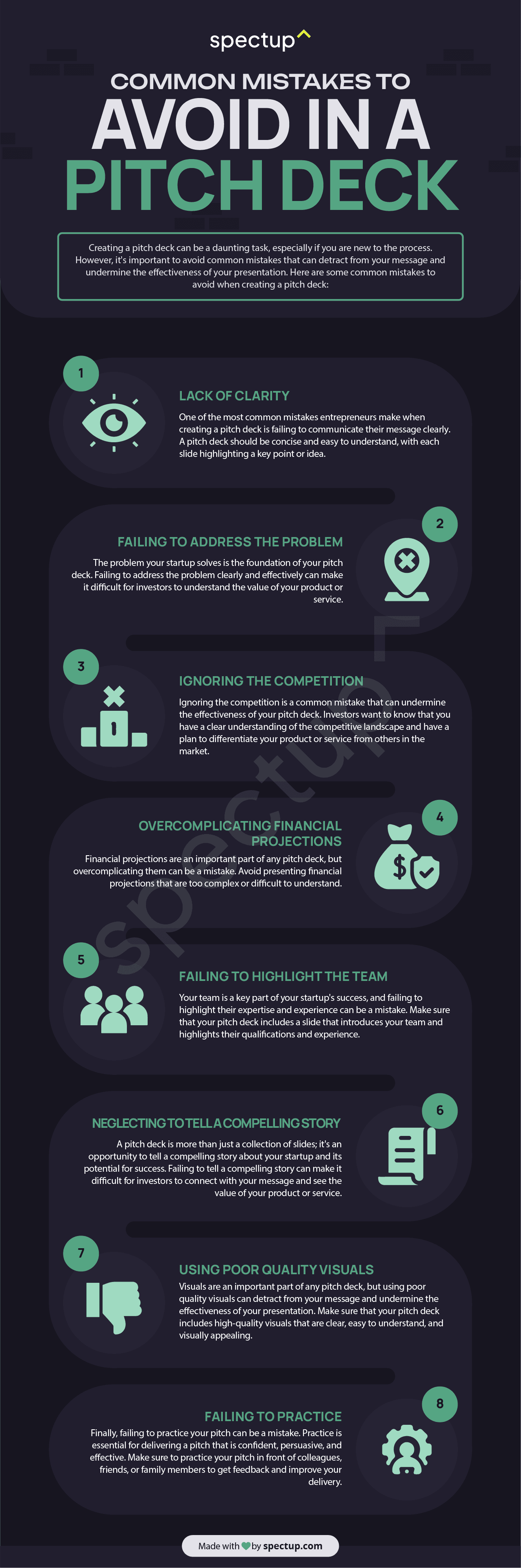 Infographic: Common Mistakes To Avoid In A Pitch Deck