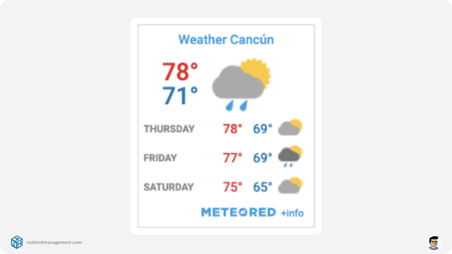 Notion Weather widget