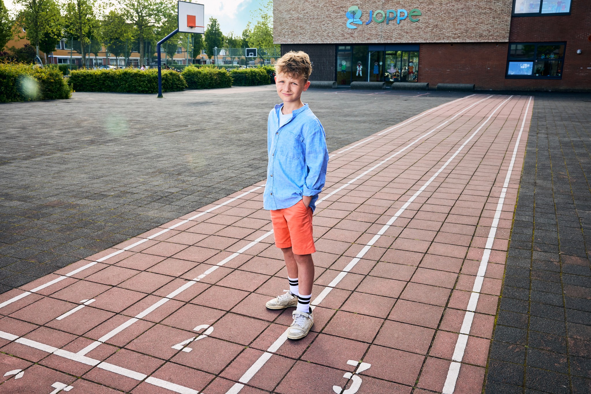 Vincent op het schoolplein