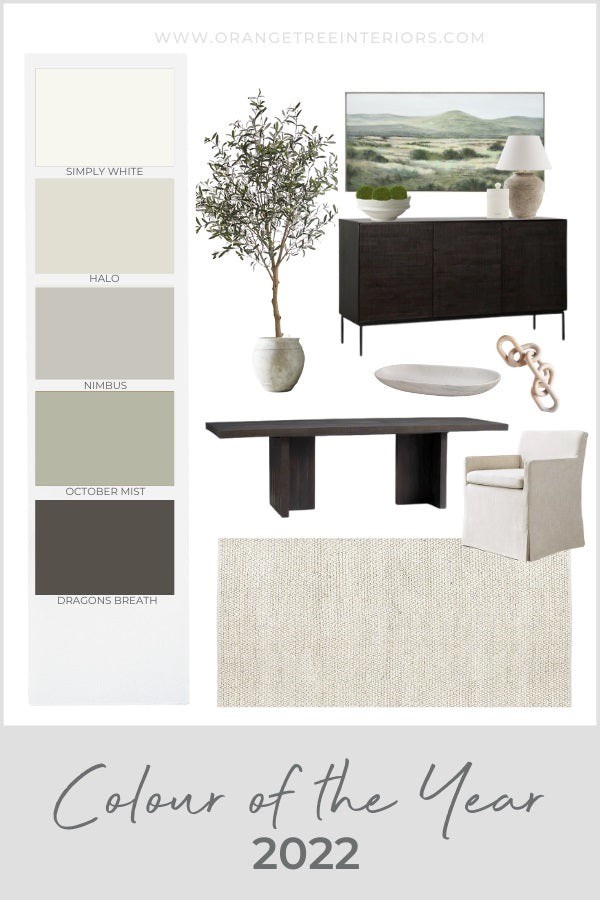 Benjamin Moore home colour palette and colour of the year 2022