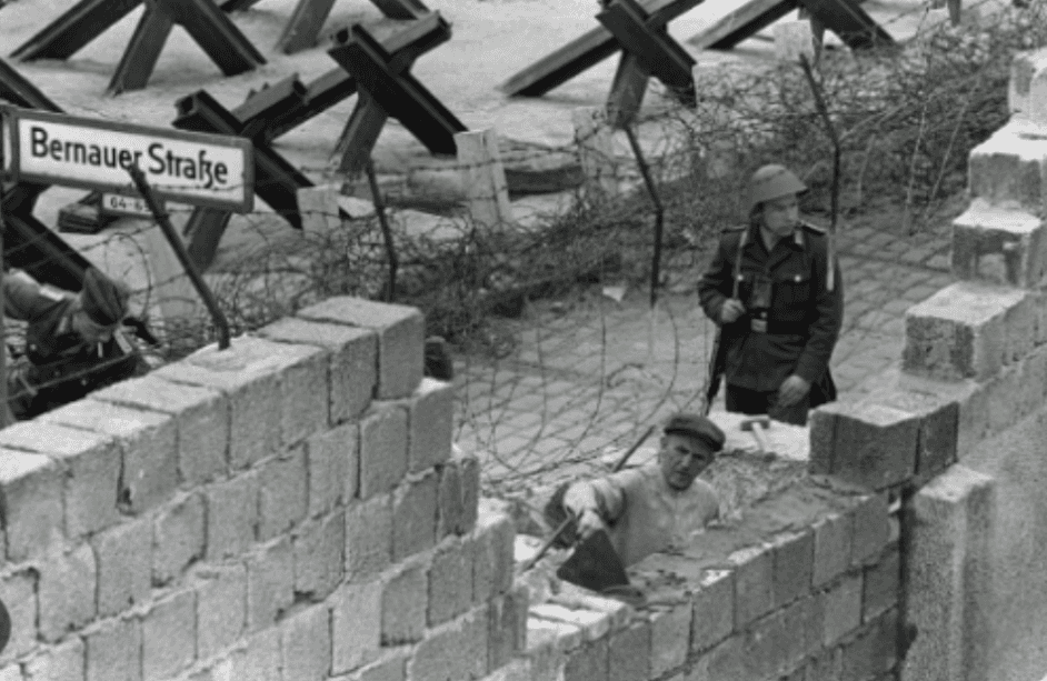 Berlin Wall Being Built