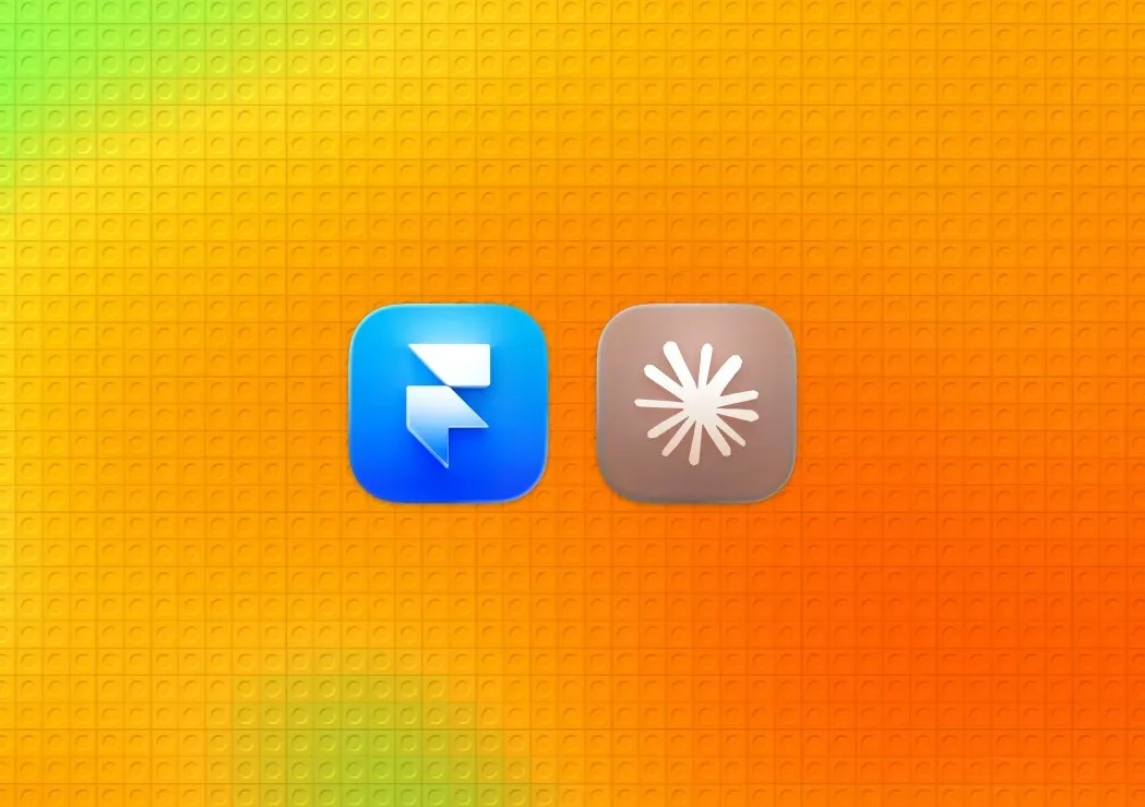 Two app icons on a vibrant gradient background.