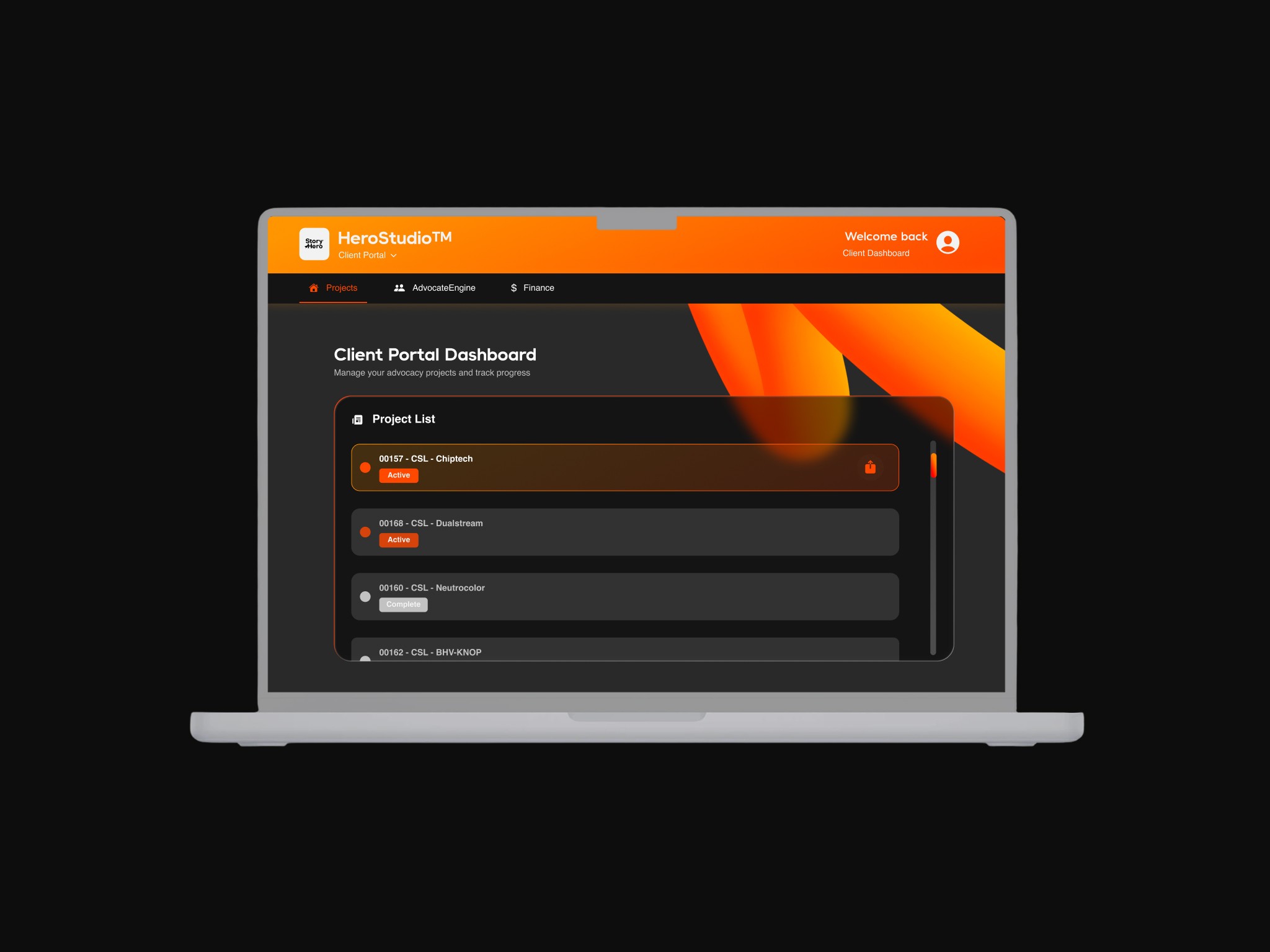 HeroStudio web mockup image
