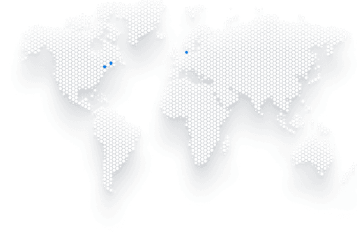 A map showing the Cardlay office locations in Denmark and the United States.