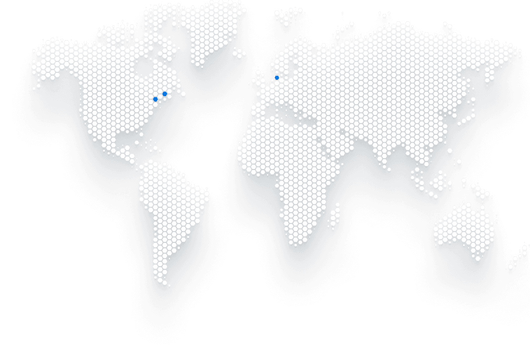 A map showing the Cardlay office locations in Denmark and the United States.