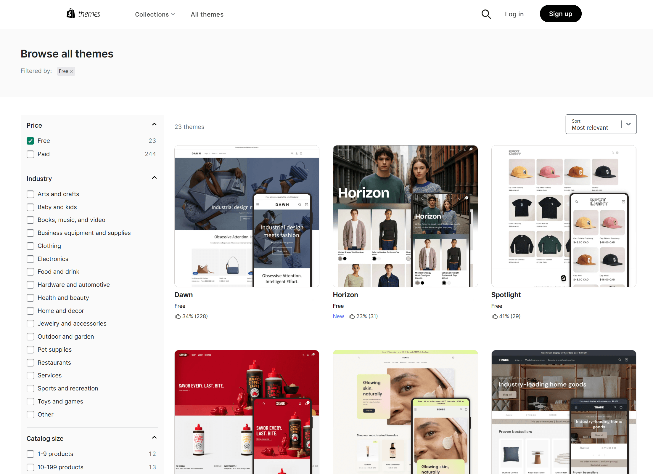 23 Free Shopify Themes