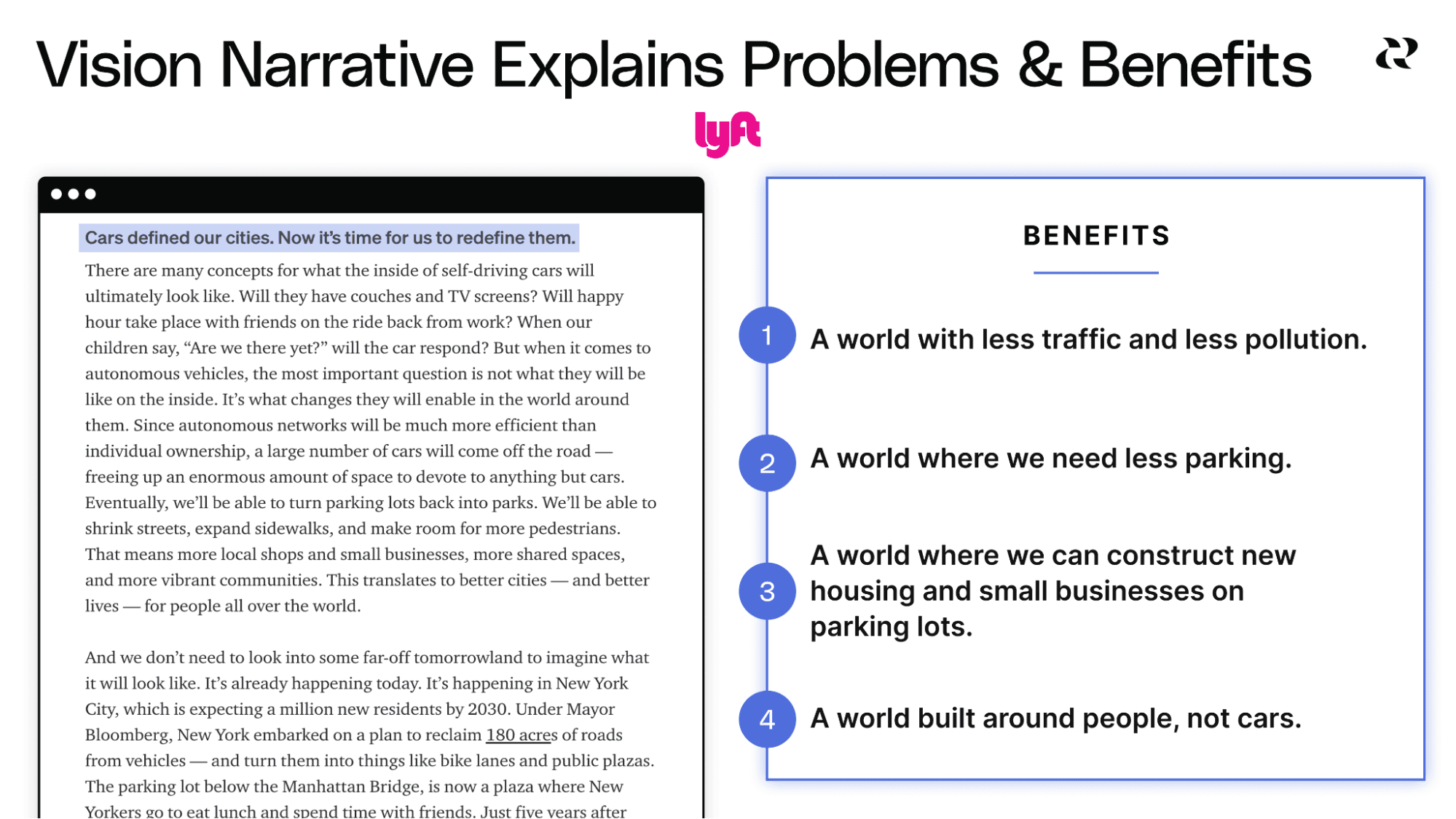 3 Parts Of A Product Vision - Product Vision Example