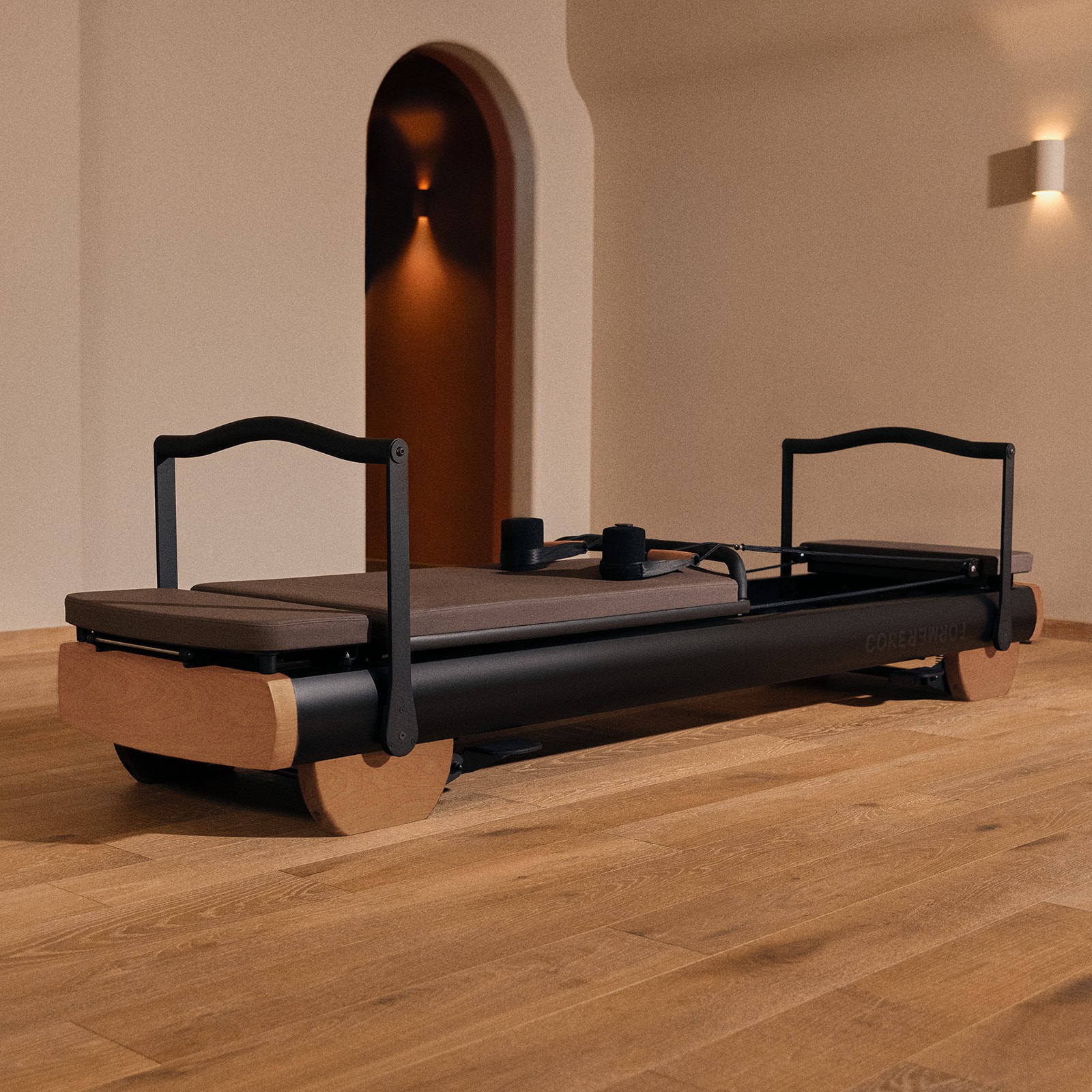 Ferris wheel with blurred traffic on a bridge