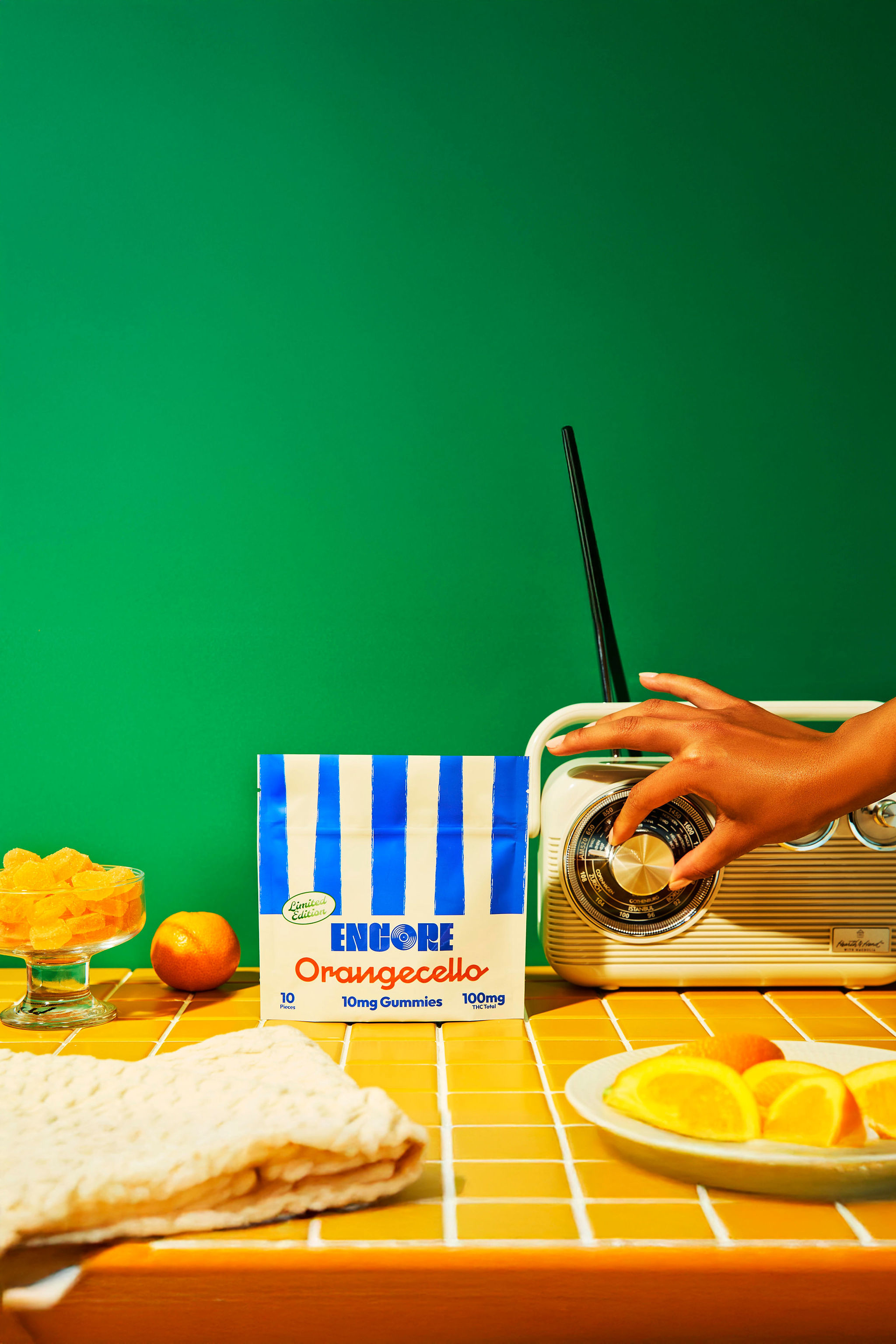 Woman with red hair covering mouth with hair