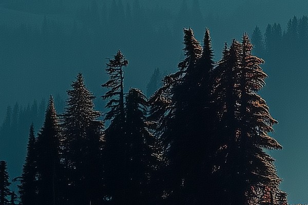 Overly-sharpened trees.