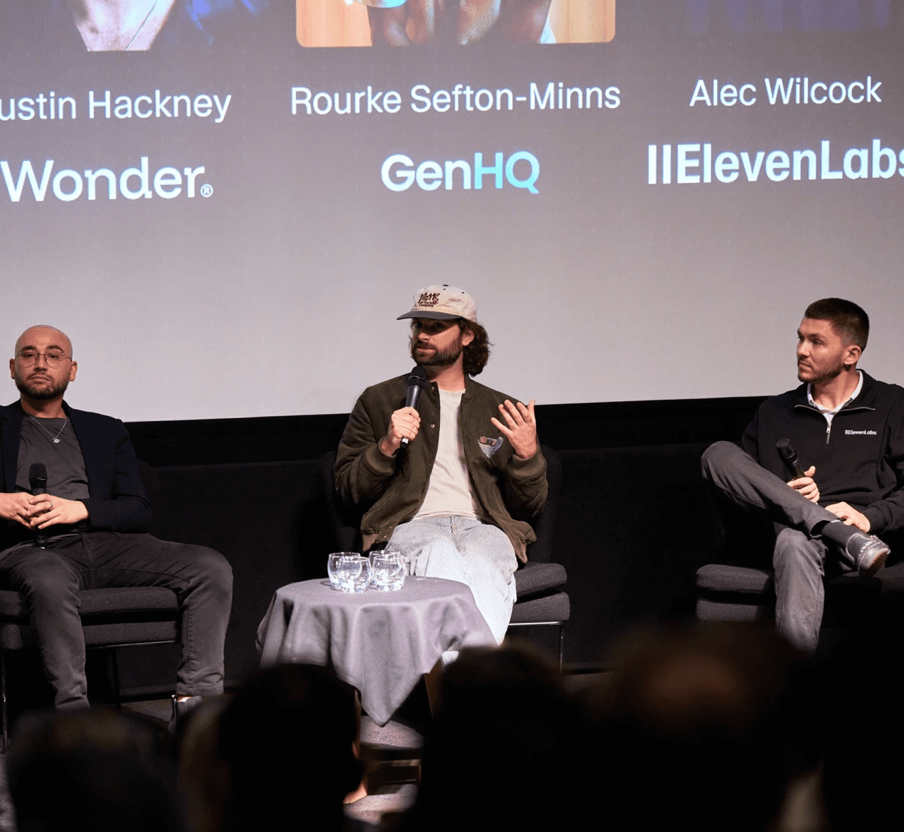 Panel discussion at the Chroma Awards with Justin Hackney, Matty Shimura, Rourke Sefton-Minns, and Alec Wilcock