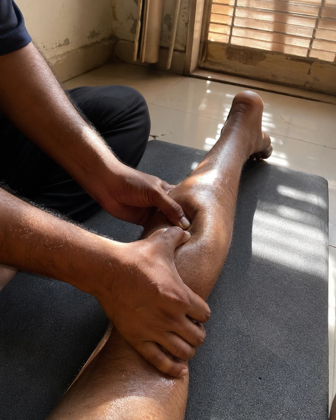 Calf physiotherapy