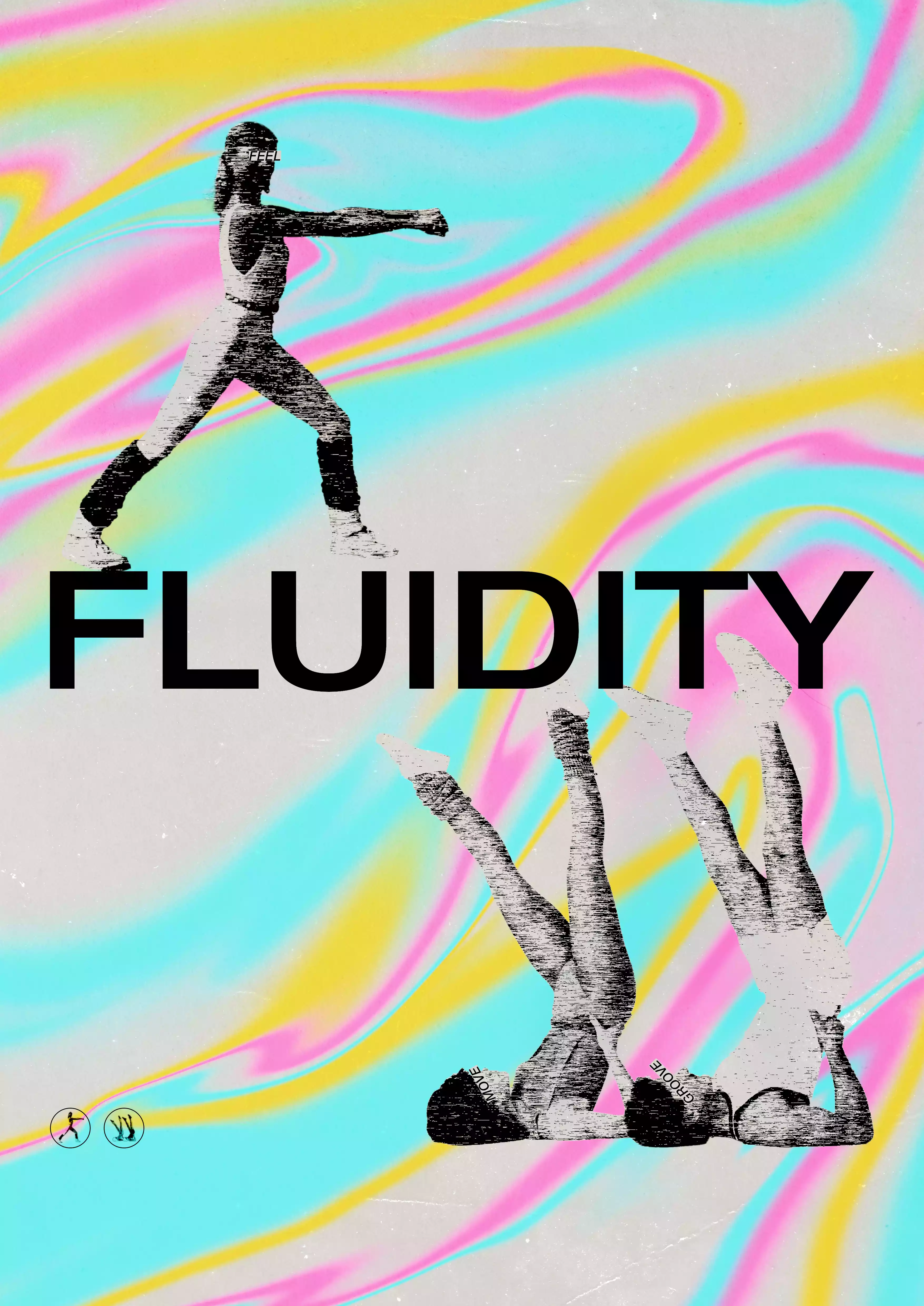 Liquify poster in neon colors