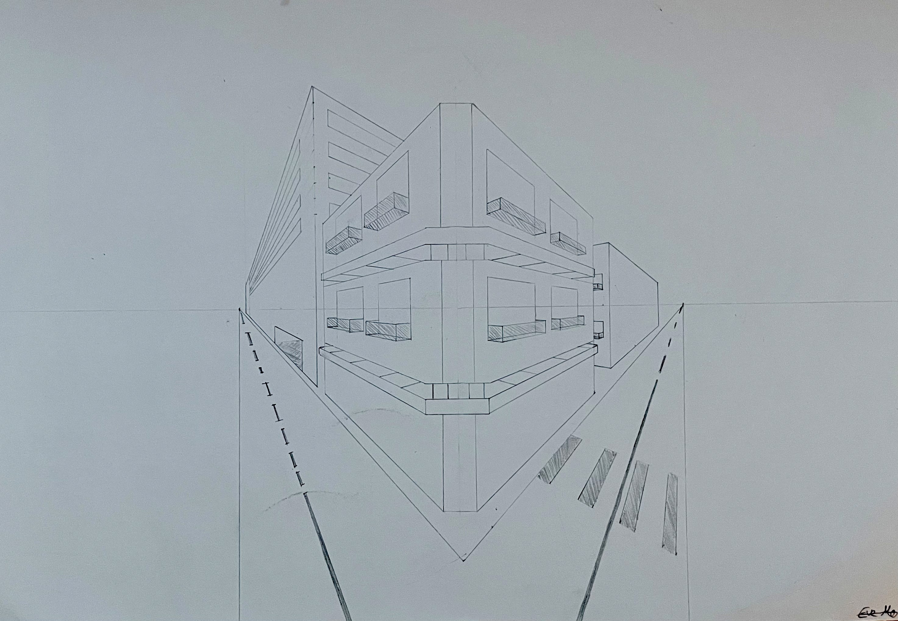 Zwei Punkt Perspektive