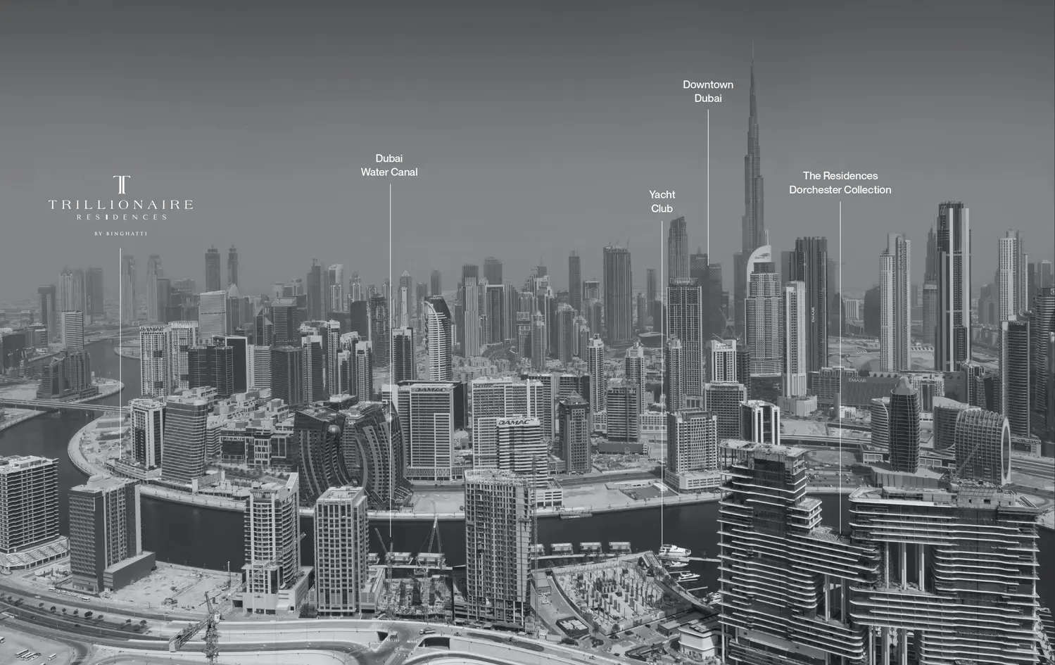 trillionaire residences location map business bay