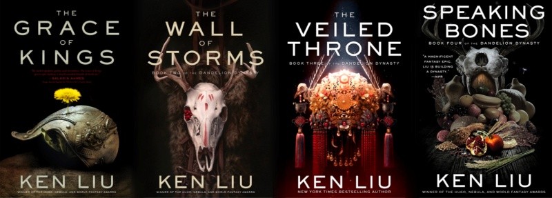 Collection of books by Ken Liu