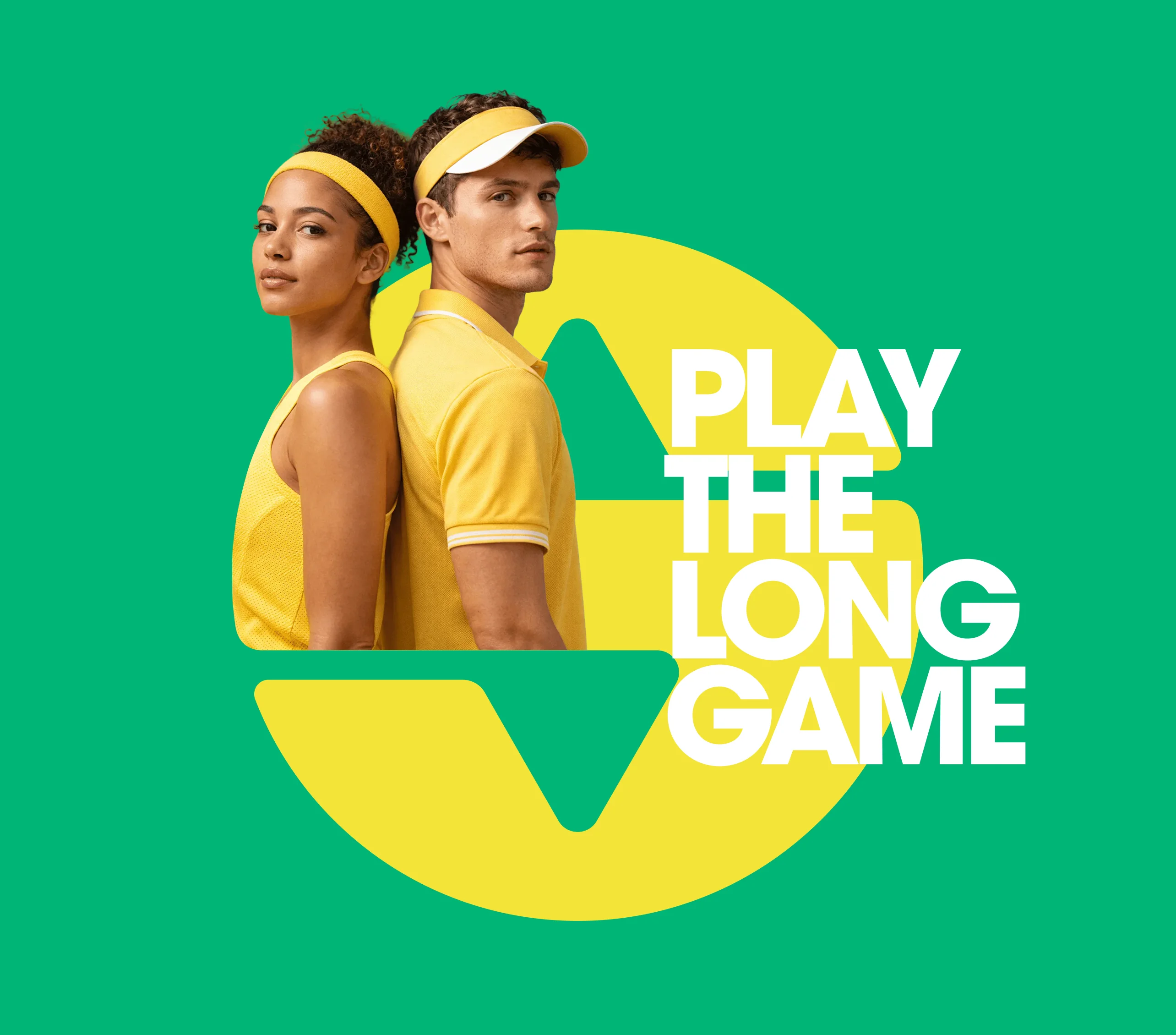 Serve tennis campaign poster with players