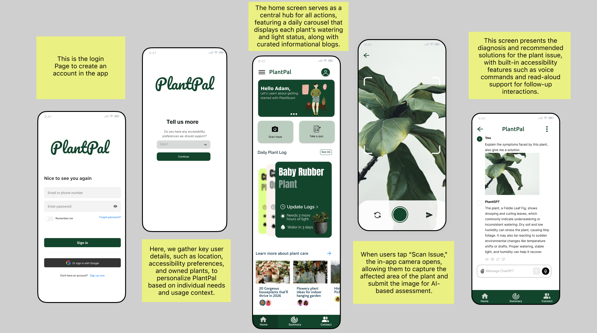 Phone showing Bloomy UI