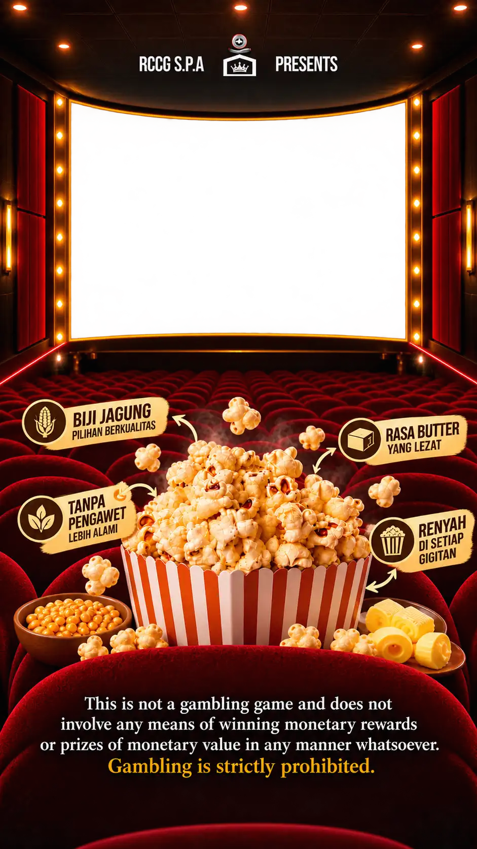 Popcorn butter di suasana bioskop