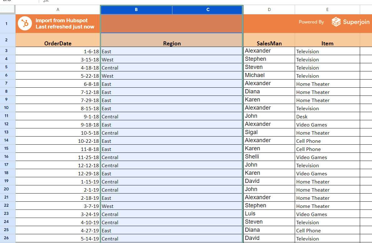 Select the Range