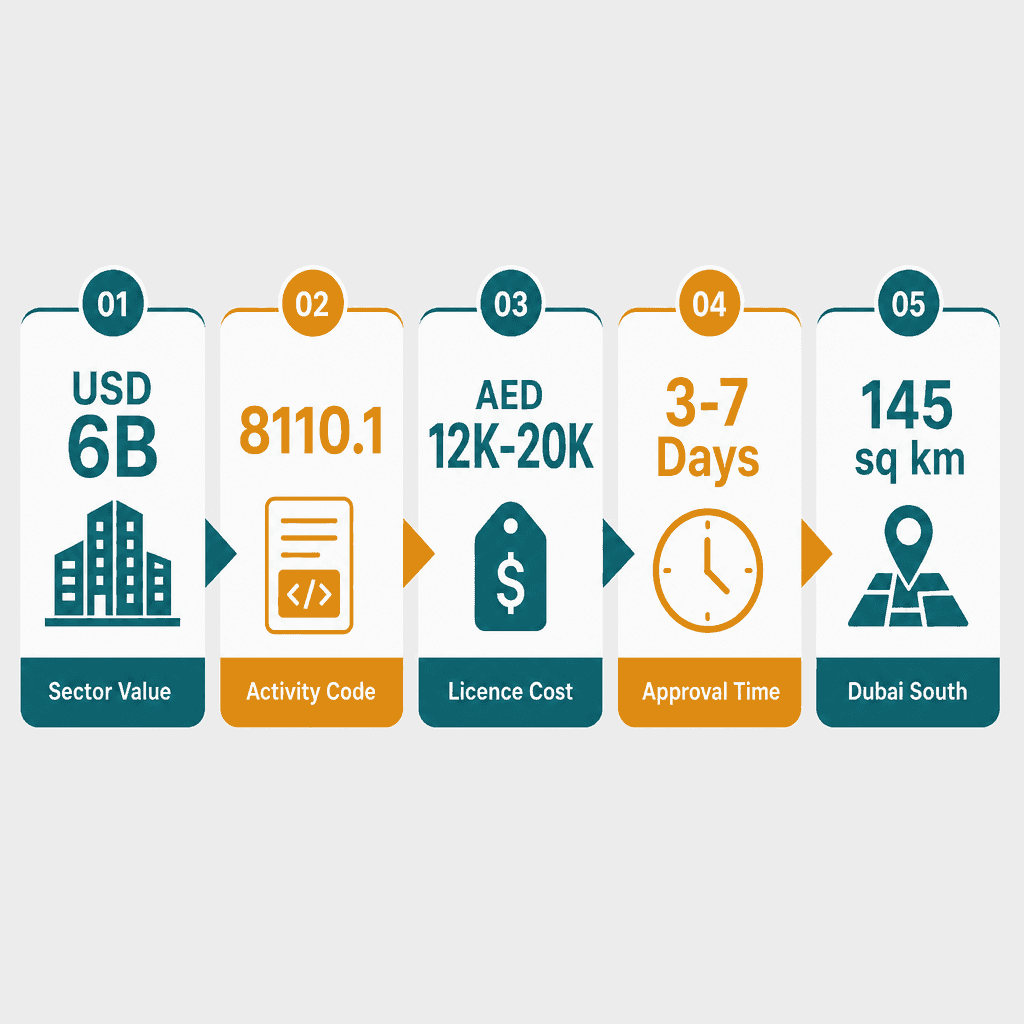 Infographic: Facilities Management Services Business License in Dubai