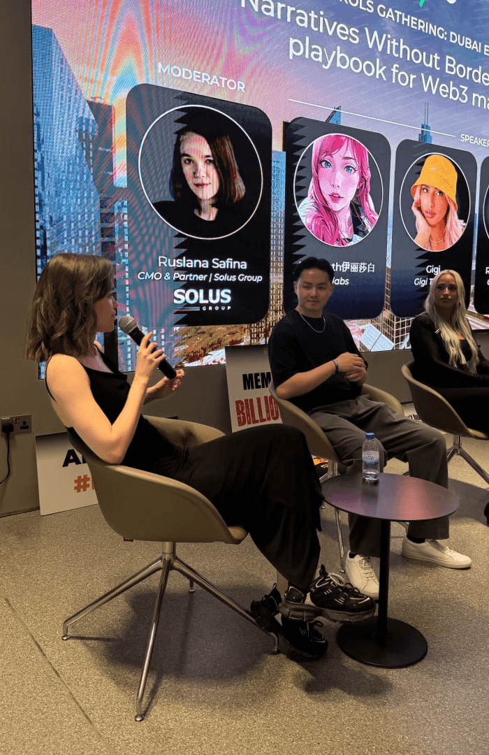 Red and black 3D cube mockup on a table