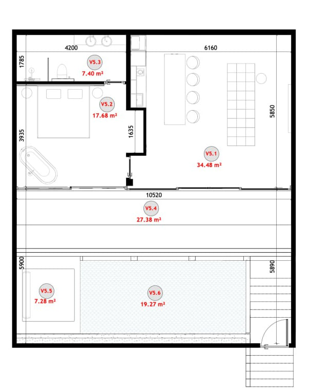 A view-oriented 1-bedroom villa in a quiet part of Ubud with direct tropical forest and jungle views in Secret by INSHI complex