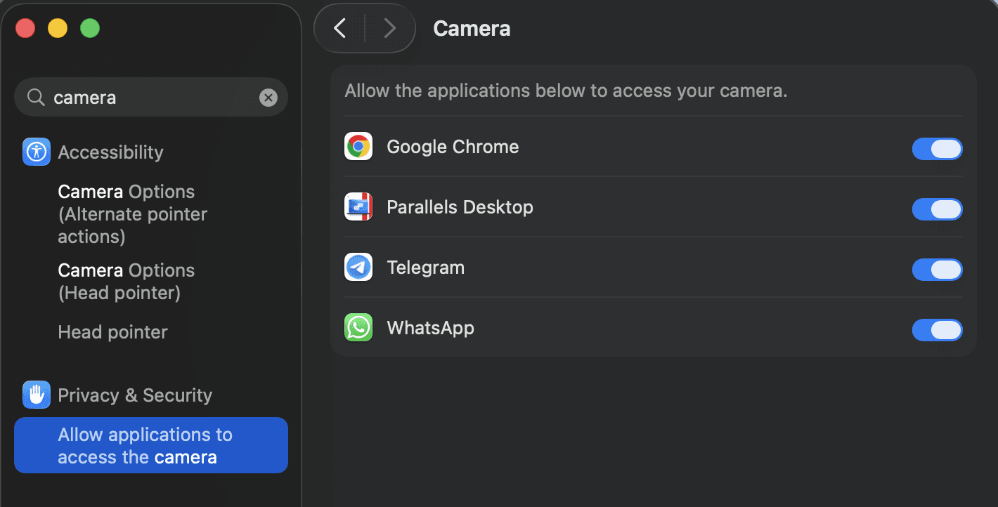 MacOS Settings — screenshot 2