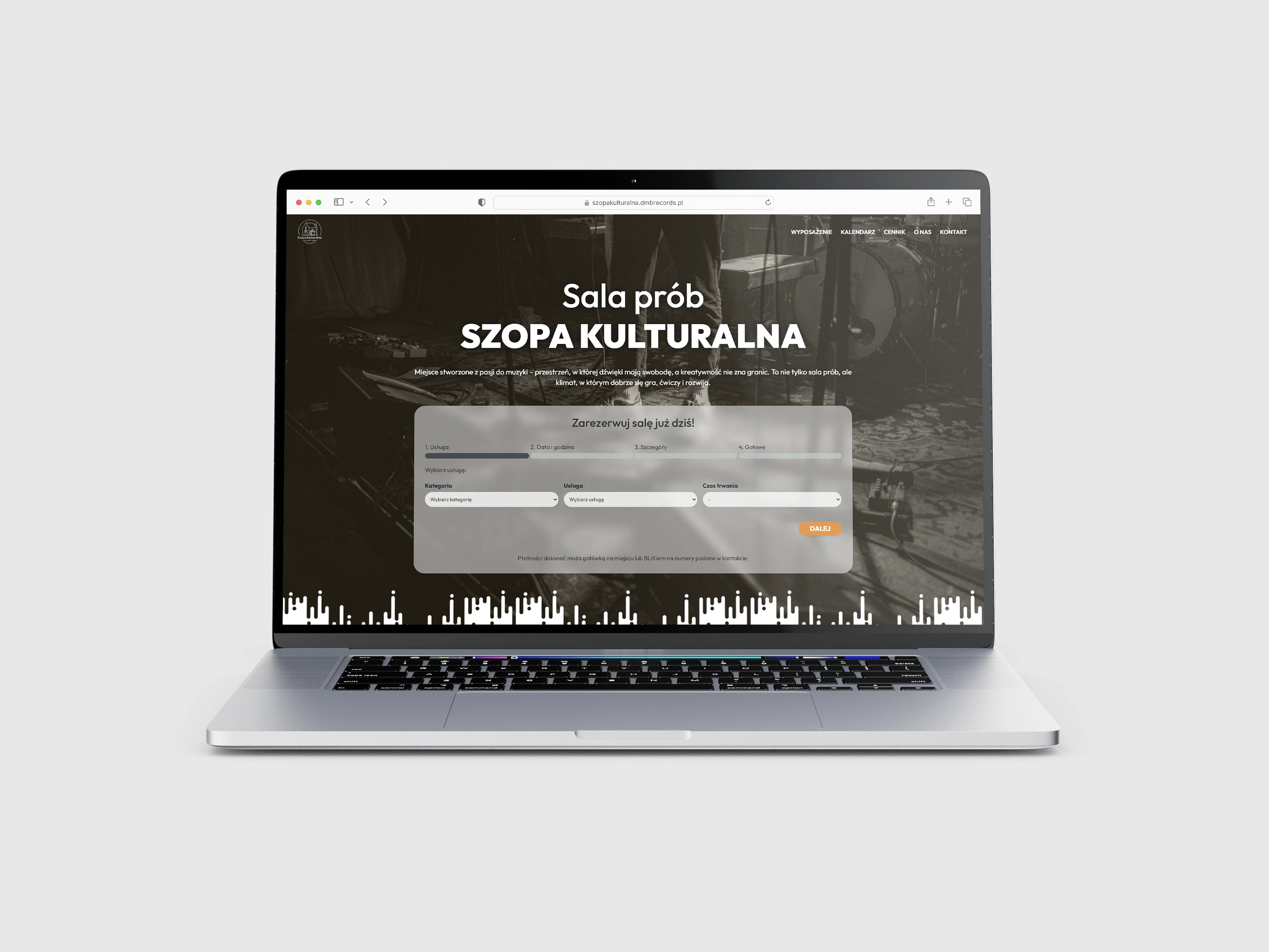 Strona internetowa Szopa Kulturalna — sekcja hero