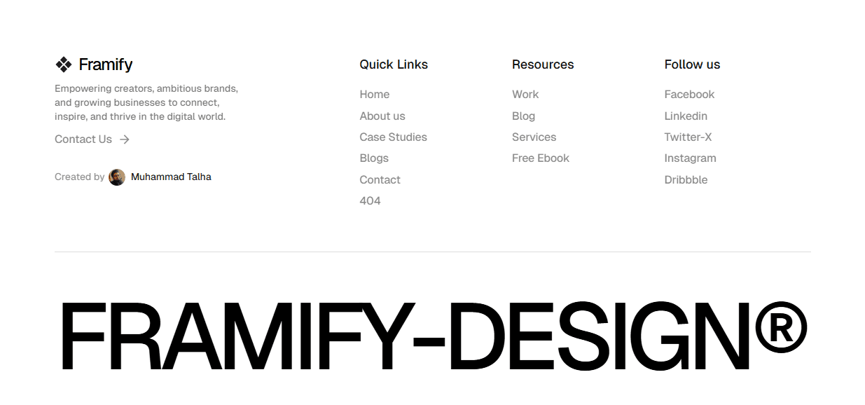 Framer Footer Component