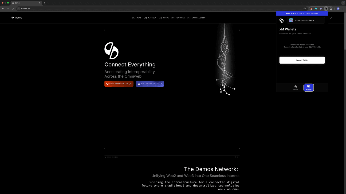 Import Wallet Option