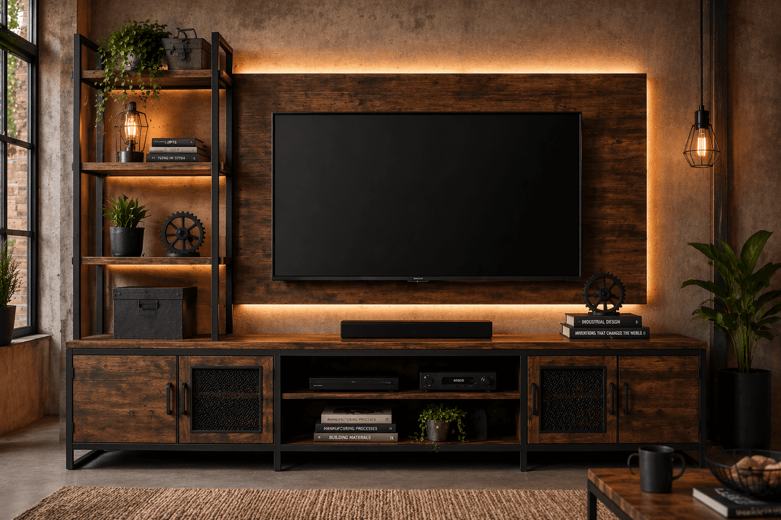 Industrial Style TV Unit 2026