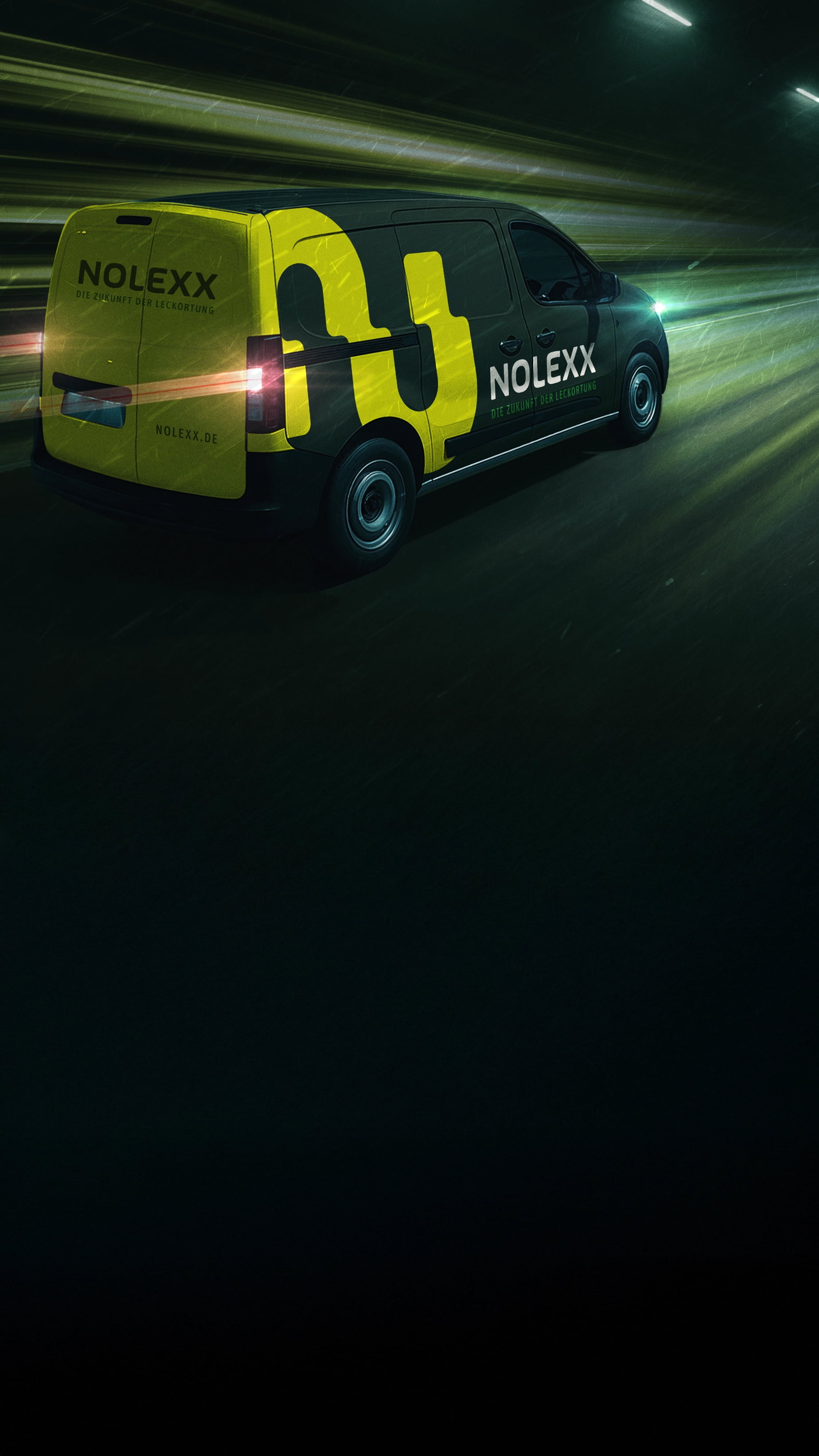 Ein Nolexx-Servicewagen fährt schnell zum Einsatzort zur Ortung.