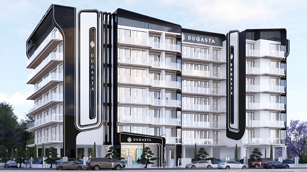 Al Haseen Residence, the building housing the hotel, features modern architecture and welcoming entrance.