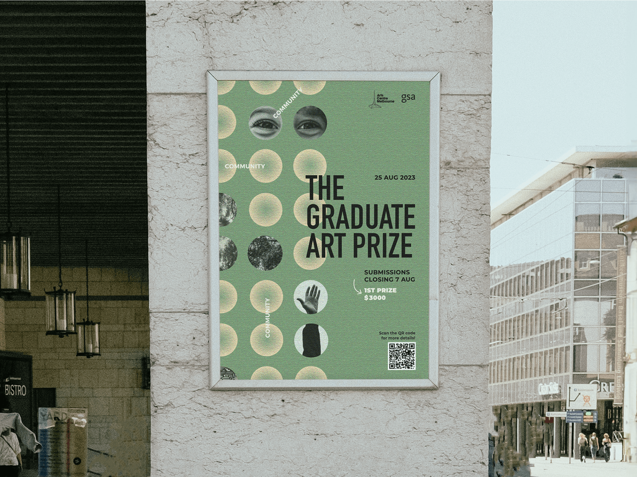 Short-haired woman with red lipstick and confident expression