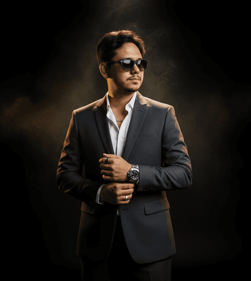 Portrait of portfolio creator – front view