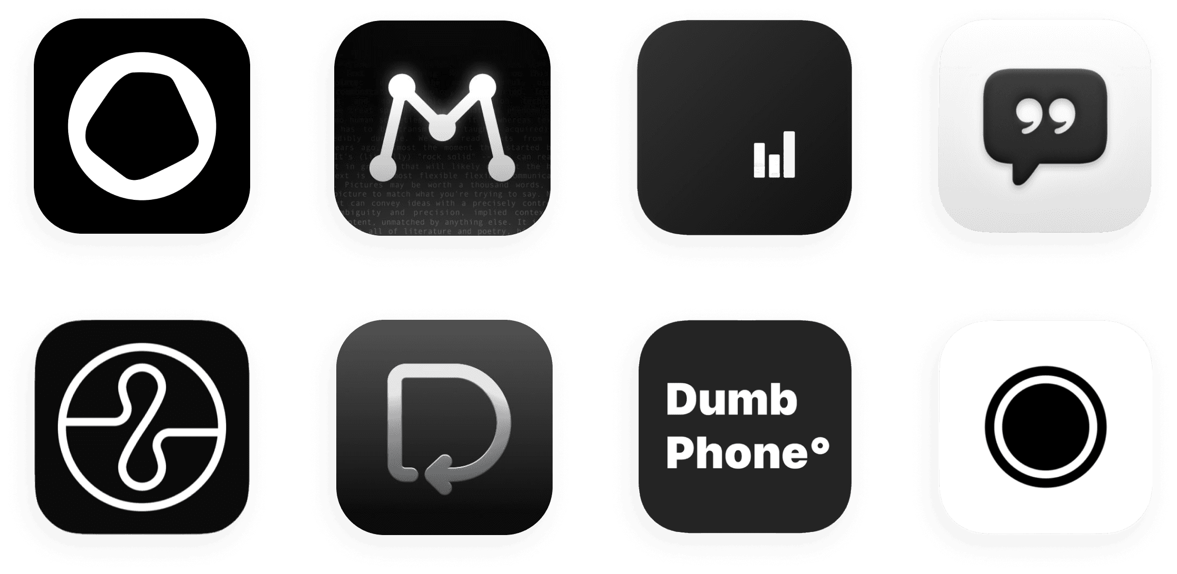 Minimalist apps for phones