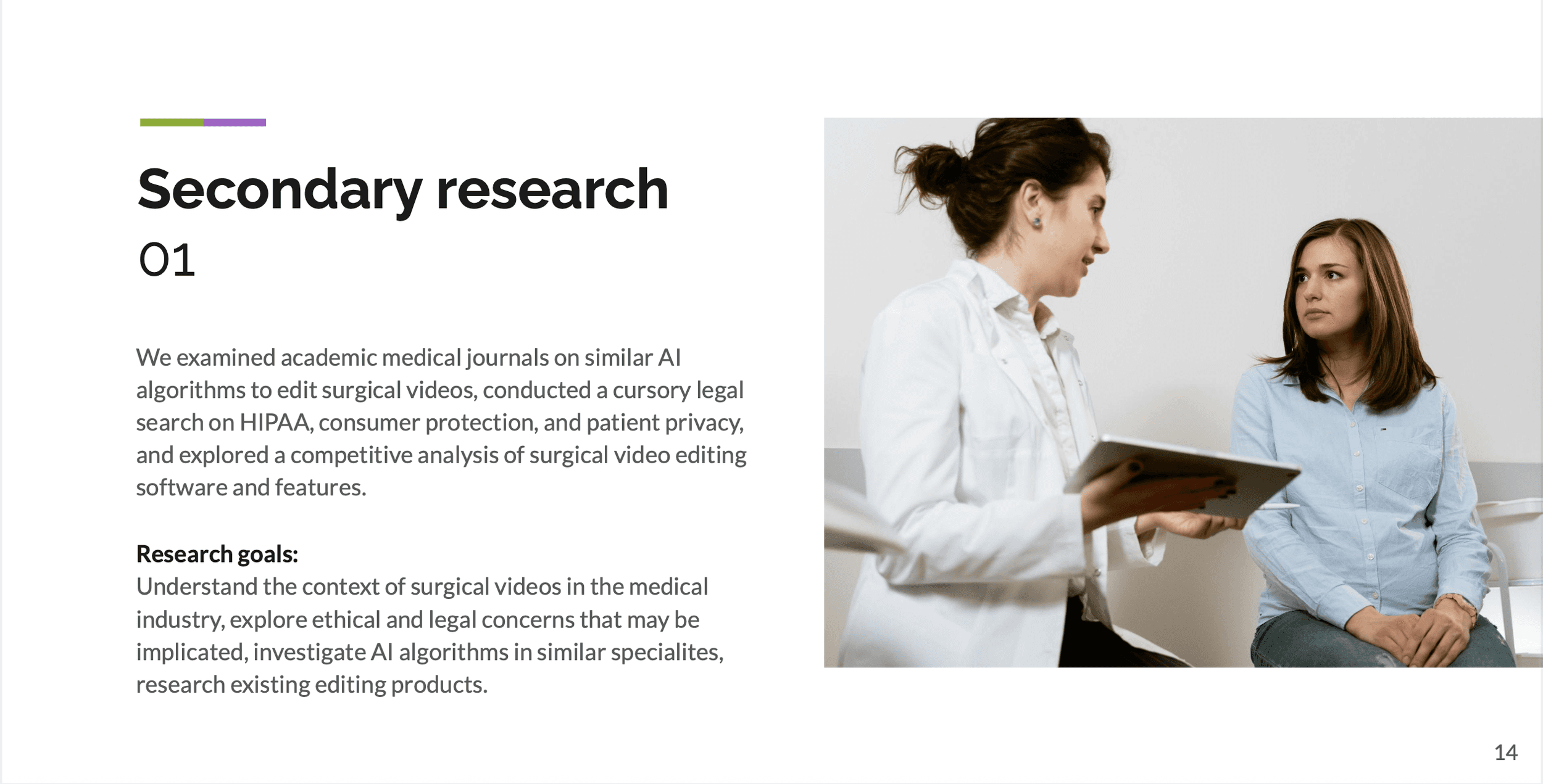 Research-method overview describing participants, questions, and study structure.
