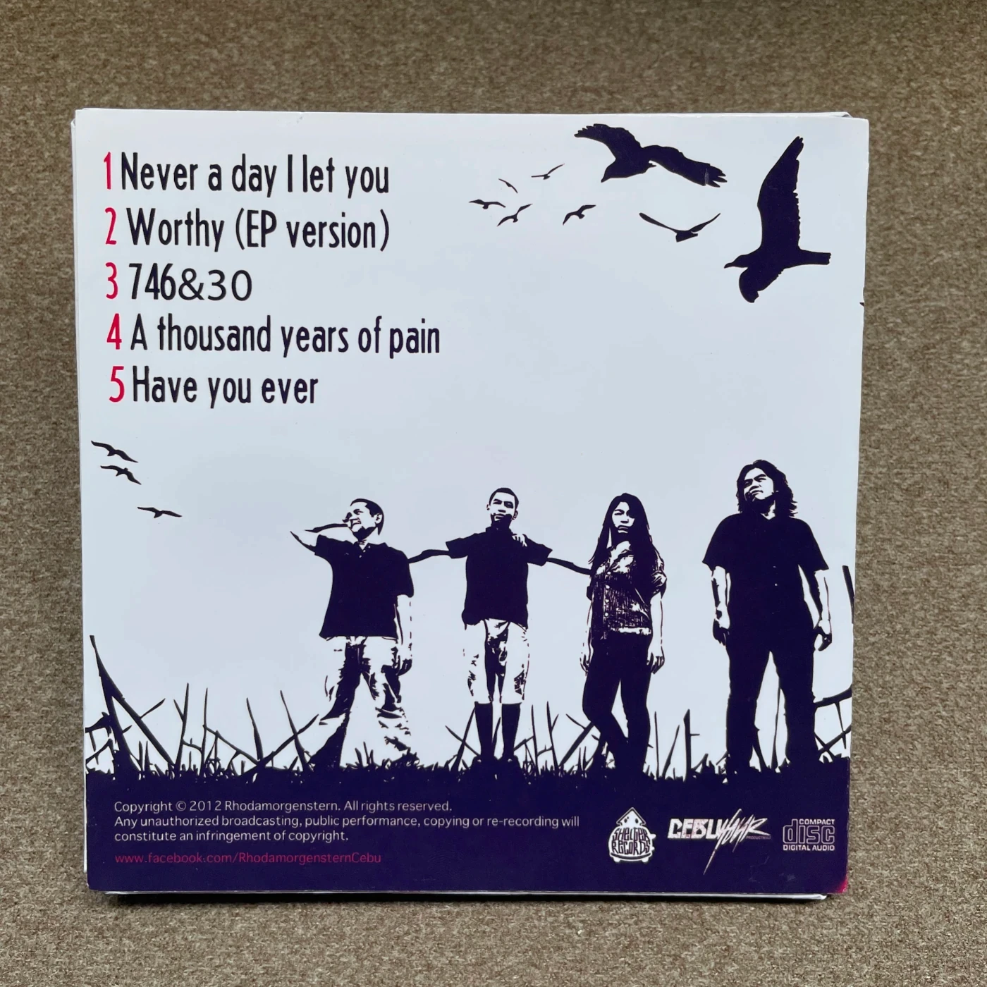 Photo of the album's back cover