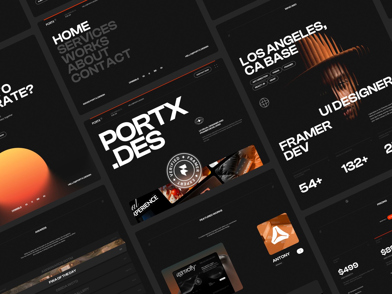 Portx — 现代动效创意机构官网设计灵感