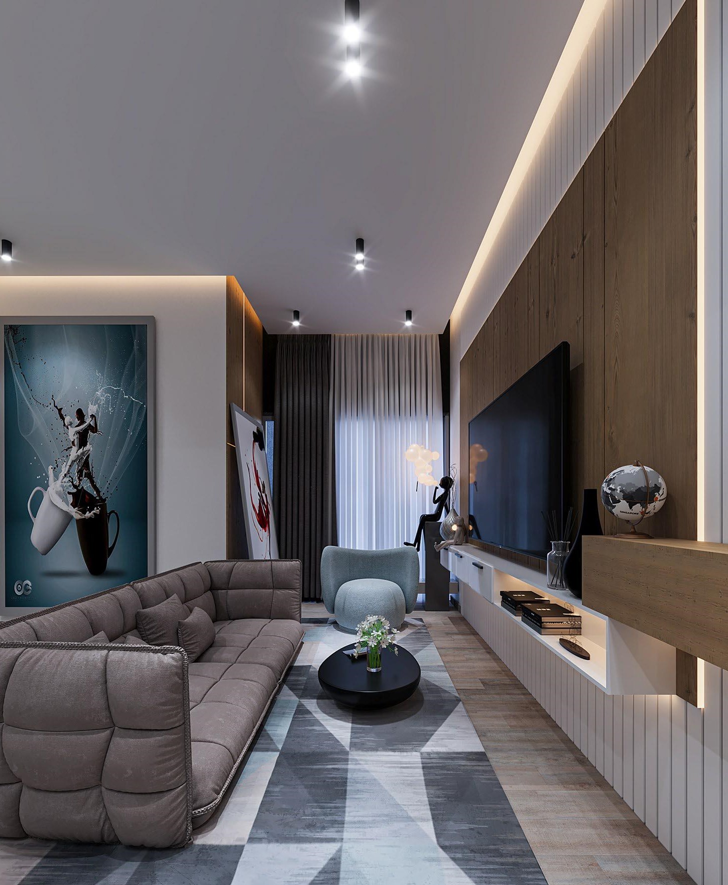 3D rendering of a proposed commercial complex