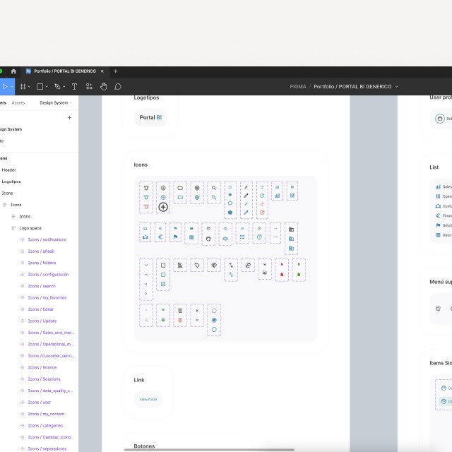 Captura de pantalla de un archivo figma en el que se muestra el UI Kit