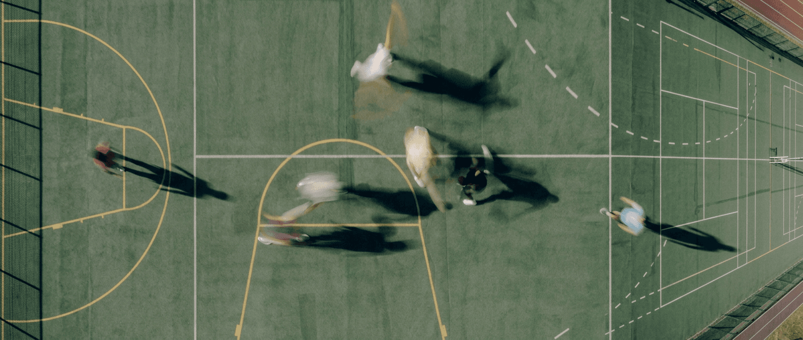 blue white and red abstract painting