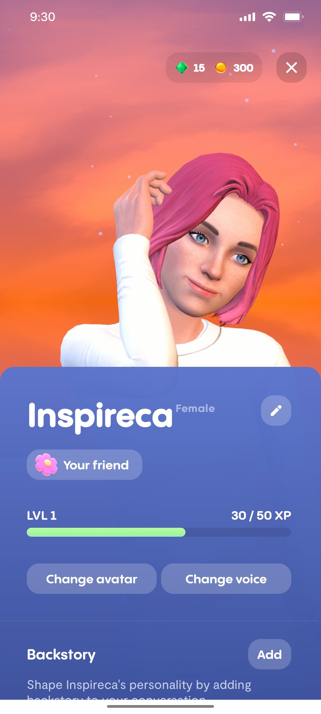 Replika Edit Inspirecas screen