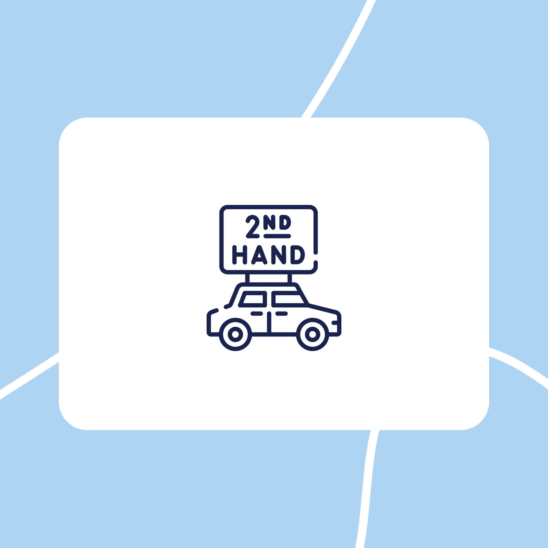 2nd Hand Car icon. Used car for sale.