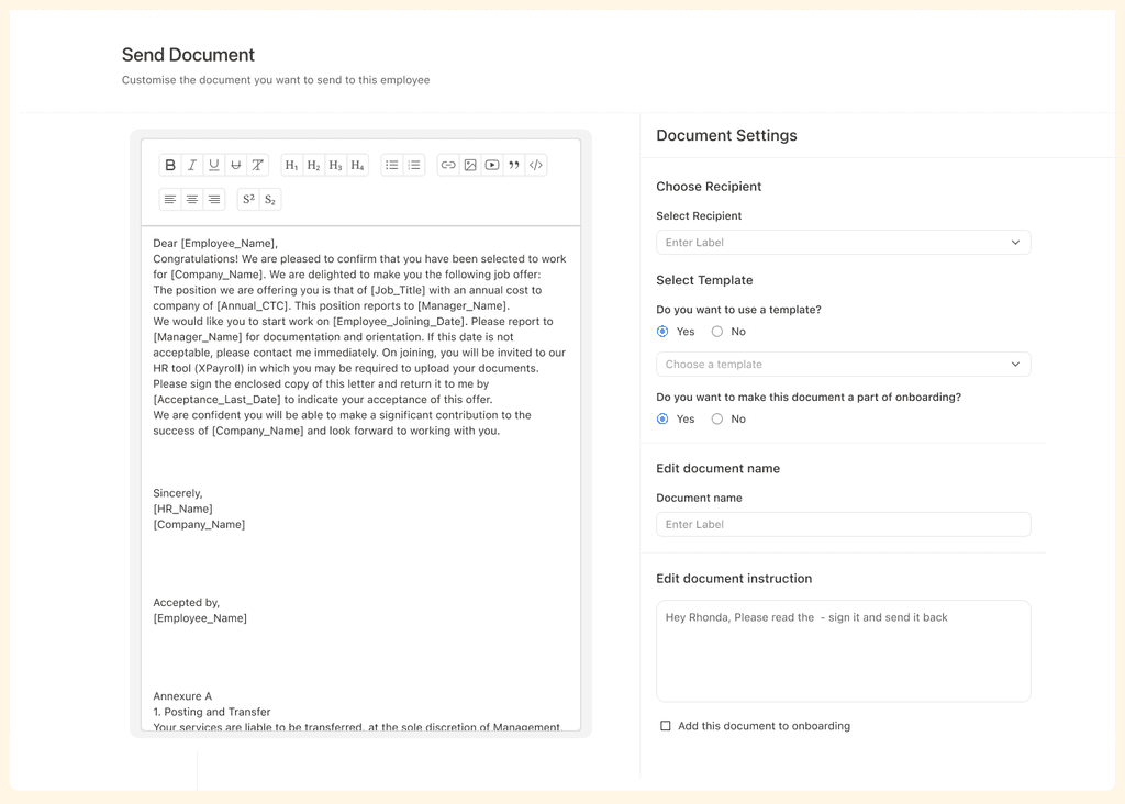 craze onboarding documents