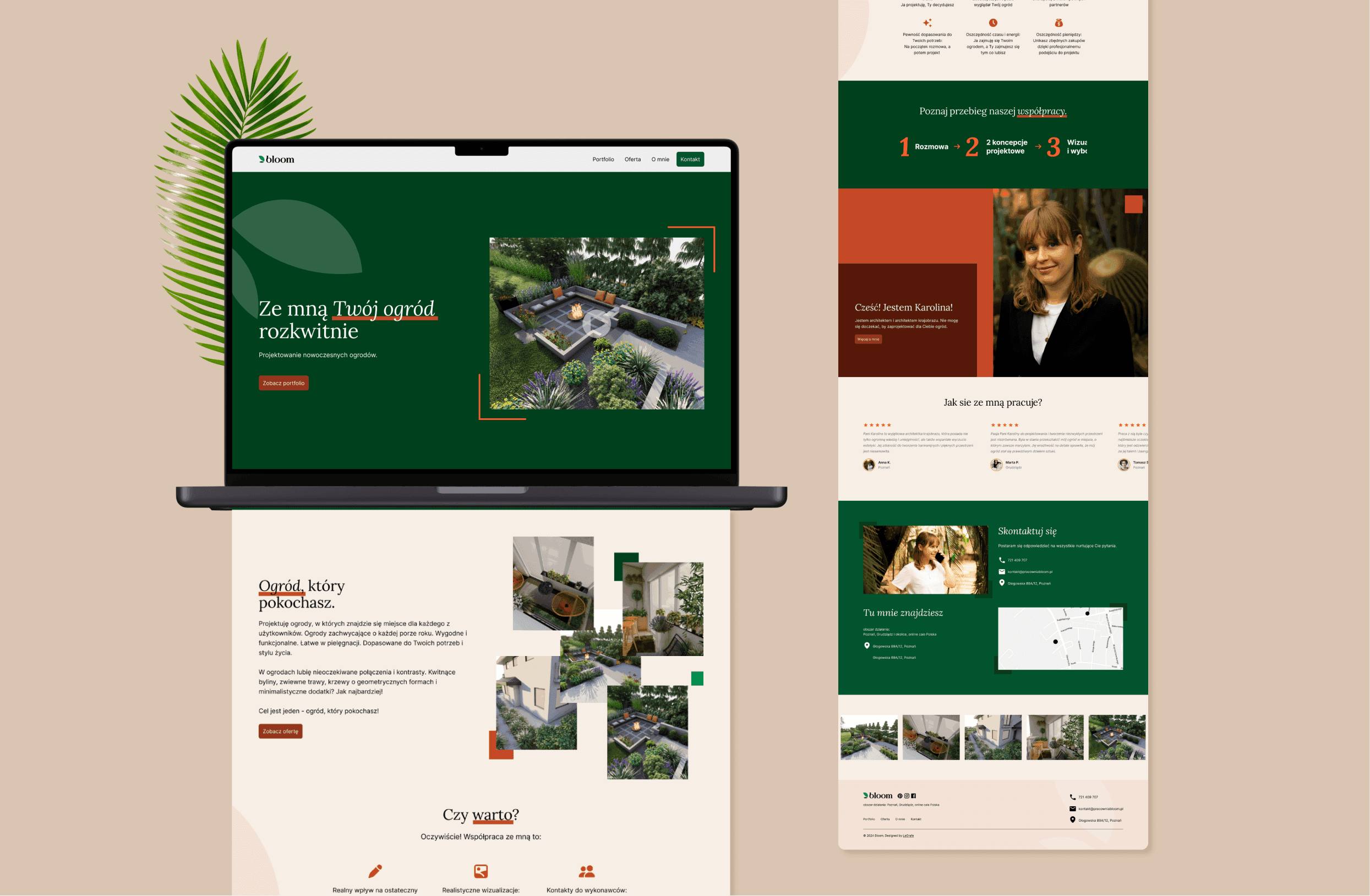 Website on laptop mockup